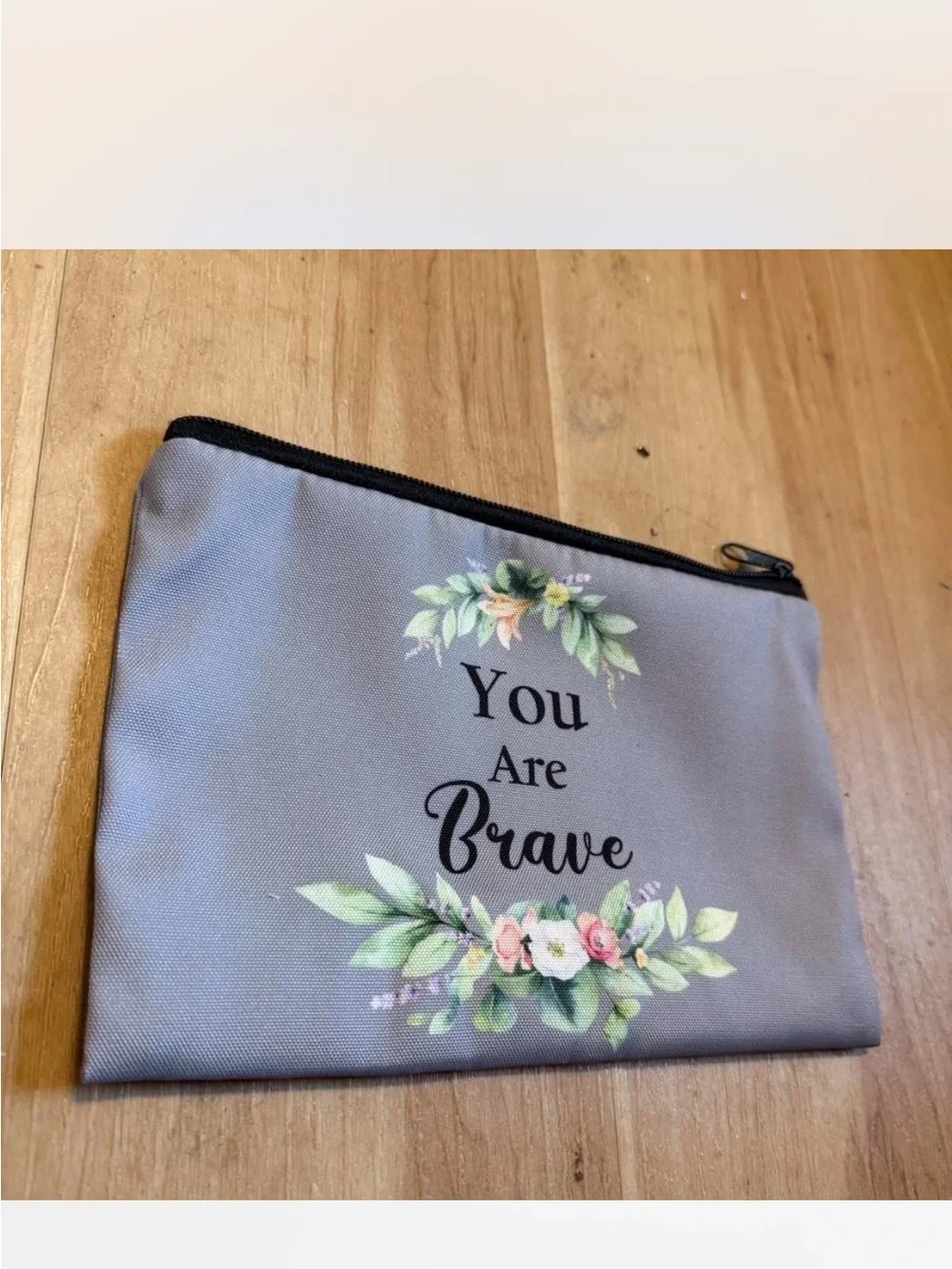 Source Unknown Gray Floral 
